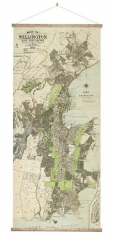 Vintage Map of Wellington - Ready to Hang Canvas
