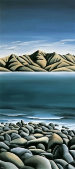 Large Boulder Bay Canvas Print by Diana Adams