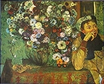 Women With Chrysanthemums by Edgar Degas