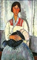 Gypsy with Baby by Amedeo Modigliani Gypsy with Baby by Amedeo Modigliani