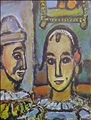Heads of 2 Clowns by Georges Rouault Heads of 2 Clowns by Georges Rouault