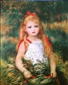 Girl with Sheaf of Corn by Pierre Auguste Renoir