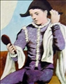 Harlequin and Mirror by Pablo Picasso