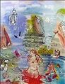 Mermaid and Sail Boats by Raoul Dufy