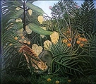 Jungle, Tiger attacking a Buffalo by Henri Rousseau Jungle, Tiger attacking a Buffalo by Henri Rousseau