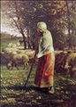 Little Shepherdess by Jean Millet