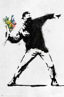 Banksy's Flower Thrower Poster