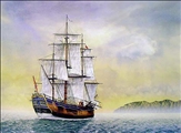 Endeavour off Young Nick's Head by Lawrence Leitch
