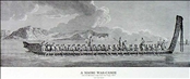 Maori War Canoe by Sydney Parkinson