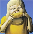 Sarah Eating Corn by Michael Smither