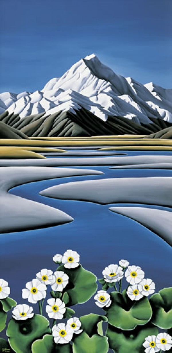 Diana Adams Mount Cook Canvas Print for Sale - New Zealand Art Prints