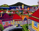 Auckland Harbour from Ponsonby by Fiona Whyte