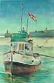 Boat at the Wharf by Stanley Palmer