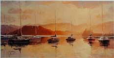 Dusk Yachts at Eastbourne by Richard Ponder