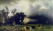 Buffalo Trail by Albert Bierstadt
