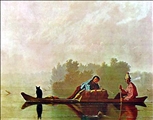 Fur Traders on the Missouri by George Bingham