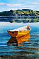 Dinghy and Tokatoka Point Raglan by Jane Galloway
