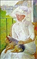 Woman with Dog by Mary Cassatt