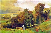Hillside in Etretat by George Inness Hillside in Etretat by George Inness