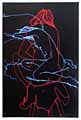 Sitting Nudes in Red and Blue by Peter Lambert