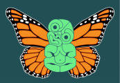 Tiki with Monarch Butterfly Wings by Brad Novak Tiki with Monarch Butterfly Wings by Brad Novak