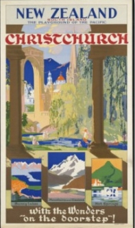 Vintage Christchurch Tourism Poster