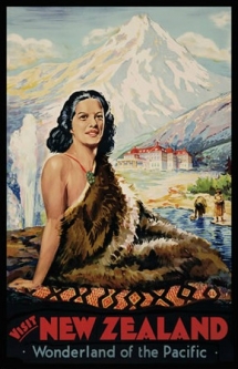 New Zealand Vintage Poster "Wonderland of the Pacific"