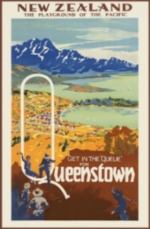 Vintage Queenstown Travel Poster