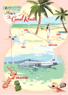 Fly TEAL's Coral Route Poster Rosie Louise and Terry Moyle