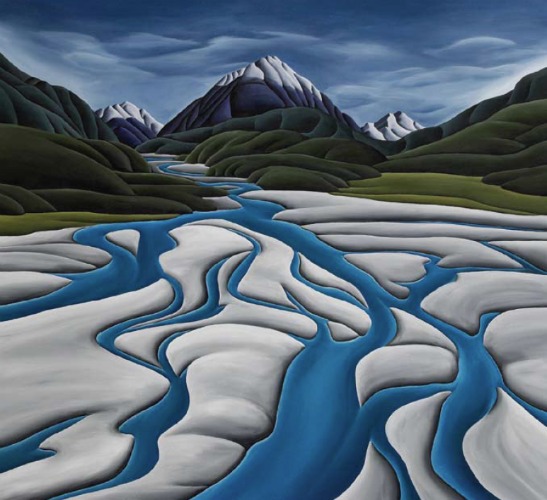 River&#39;s Reach (Large) Canvas Print by Diana Adams for Sale - New Zealand Art Prints