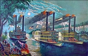 Champions of the Mississippi by  Currier & Ives