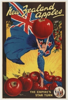 New Zealand Apples Vintage Advertising Poster