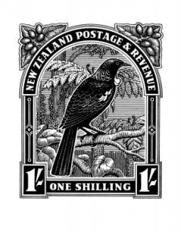 Historical NZ Stamp Print - Tui