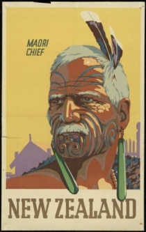 Maori Chief - Vintage NZ Tourism Poster