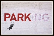 Framed "Park - Girl on a Swing" by Banksy