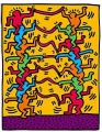 Keith Haring Stacked Dancing Figures Print