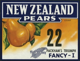 Vintage New Zealand Fruit Label Poster