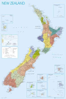 NZ Map Poster
