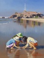 At the Beach, Sumner Canvas Print by Simon Williams