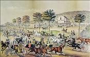 Fast Trotters by  Currier & Ives
