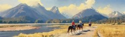 Horse Ride, Glenorchy by Simon Williams