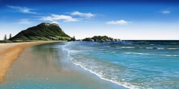 Mount Maunganui Canvas Art Print by Linelle Stacey