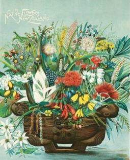 Vintage Native Flowers of New Zealand Poster