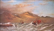 Schooner Running for the Tide by John Gibb