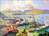 Lyttelton from Bridle Path by Sydney Thompson