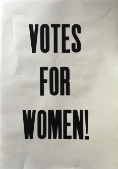 Votes for Women! Vintage letterpress poster