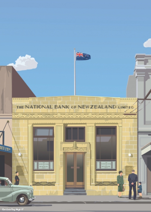 National Bank of New Zealand Ltd Art Print Rosie Louise and Terry Moyle