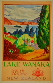 Lake Wanaka Vintage Tourism Poster