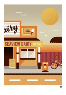 Seaview Dairy Art Print by Greg Straight