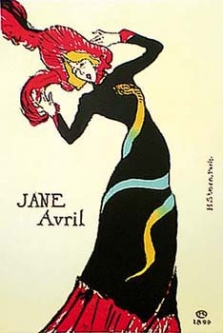 Jane Avril - 1899 by Henri Toulouse-Lautrec
